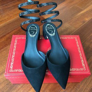 Rene Caovilla Cleo Crystal Flats US7.5 NWT